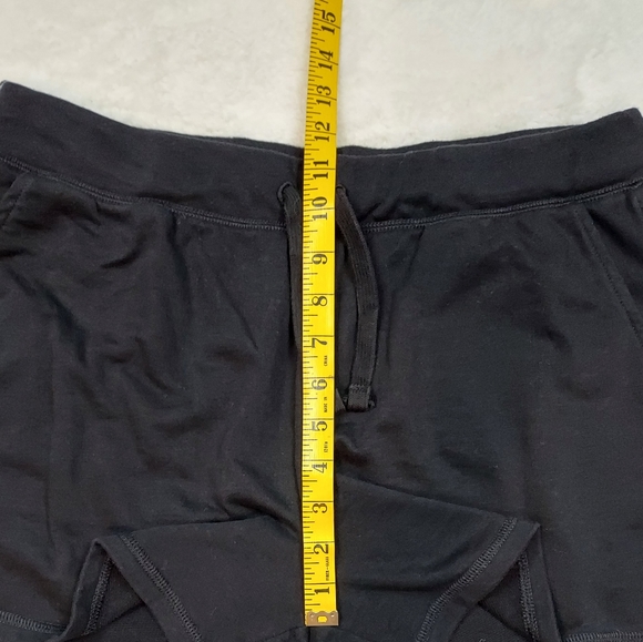 Old Navy Black High Rise Drawstring Cotton Poly Blend Stretch Shorts Size L - Picture 6 of 9
